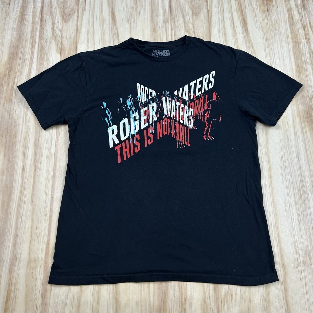 Roger Waters This‎ Is Not A Drill Black T-shirt Sz L Tour T-shirt